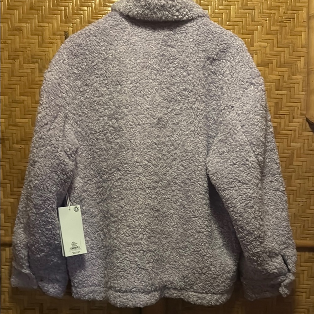 NWT Obey Brenda Cozy Pur in Purple Rose Teddy Bear Sherpa Jacket M / L - Picture 15 of 16
